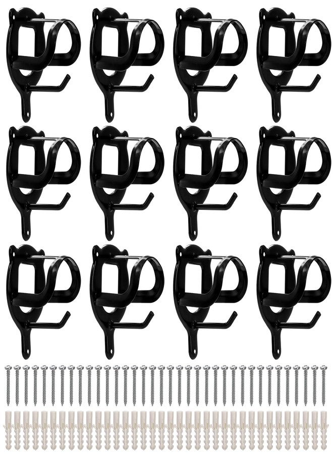 Cididu 12 Counts Horse Bridle Rack, Metal Bridle Hooks Bracket, Bridle Holder Wall Mount with Tubes and Screw, Horse Tack Harness Storage Halter Hanger for Tack Room Horse Barn Supplies - Image 1